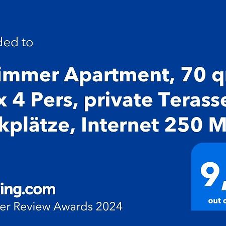 2 Zimmer Apartment, 70 Qm, Max 4 Pers, Private Terasse, 2 Parkplaetze, Internet 250 Mbit Gärtringen Esterno foto